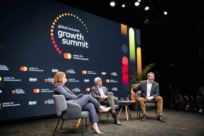 A conversation on rebuilding trust and designing a digital future rooted in agency, connection and shared purpose featured Kat Duffy, left, senior fellow for digital and cyberspace policy for CFR, Frank McCourt, center, executive chairman, McCourt Global, and founder, Project Liberty, and Eli Pariser, co-director of New_Public. 
