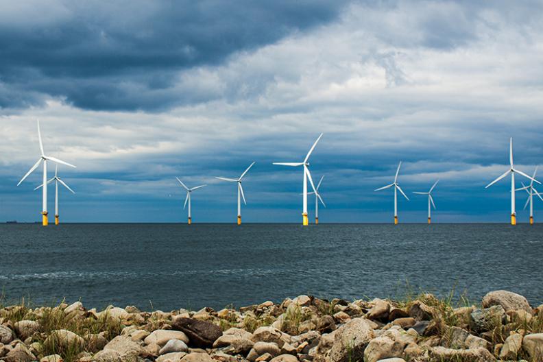 wind turbines at sea 