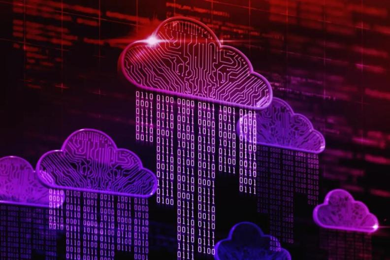 drawing of data coming from a cloud 