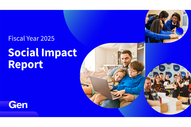 Gen Digital 2025 Social Impact Report Cover 
