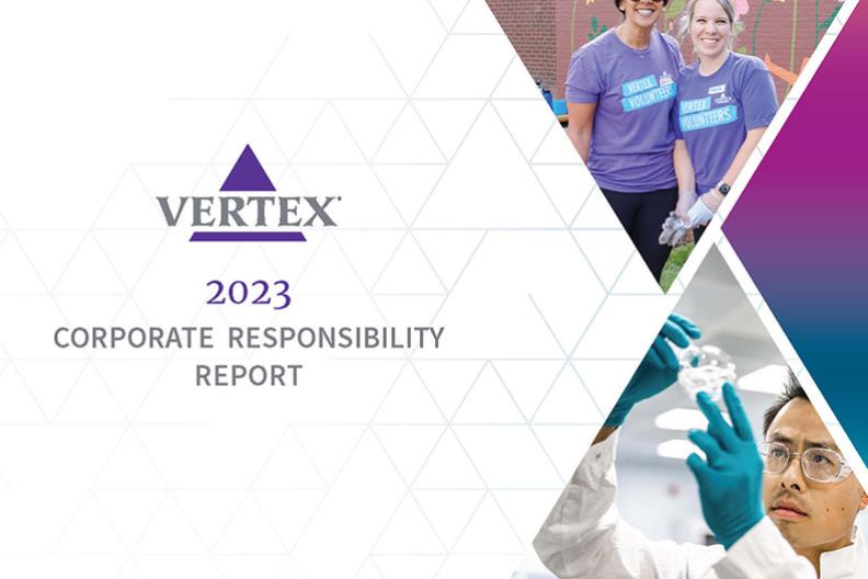 Vertex 2023 Corporate Responsibility Report Cover 
