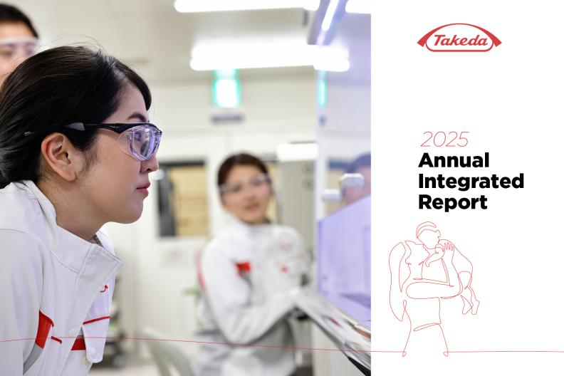 Takeda 2025 Annual Integrated Report cover 