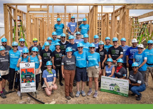 Group photo at the Jimmy &amp; Rosalynn Carter Work Project in Austin, Texas