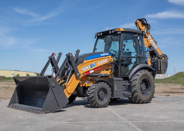 CASE 580EV Electric Backhoe Loader 