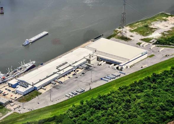 Port with ships docking