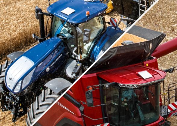 2 different pieces of farm machinery 