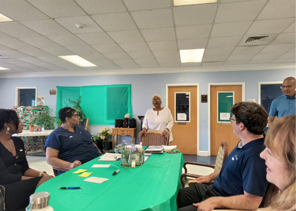 Funders and grantees meeting at the senior center in Thomasville, GA
