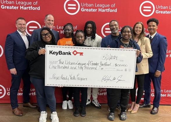 Check presentation with the Urban League of Greater Hartford and KeyBank.