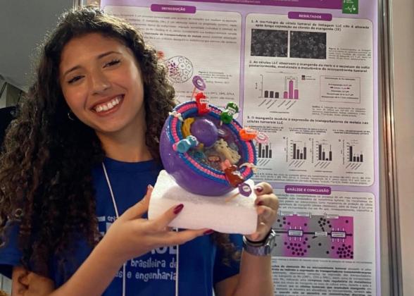 Carolina de Araujo Pereira da Silva representing her home country of Brazil as one of 2,000 brilliant students traveling from more than 60 countries to the 2025 International Science and Engineering Fair (ISEF) competition in Columbus, OH. (Photo Courtesy: Carolina de Araujo Pereira da Silva)