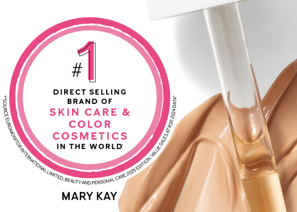 Iconic beauty brand and global entrepreneurship company Mary Kay Inc. has again been named the #1 Direct Selling Brand of Skin Care and Color Cosmetics in the World by Euromonitor International for the third consecutive year. (Photo Courtesy: Mary Kay Inc.)