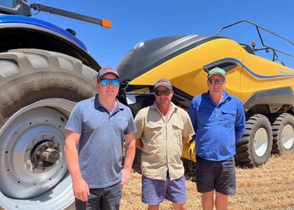 Ryan Gault, McIntosh &amp;amp; Son; local farmer Craig Cousins, farmhand Matt Fairbrass