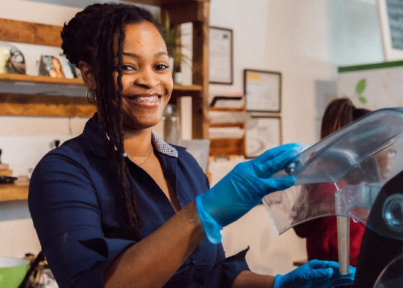 Kenesha Lewis working