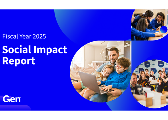 Gen Digital 2025 Social Impact Report Cover