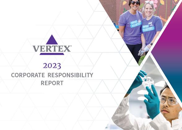 Vertex 2023 Corporate Responsibility Report Cover