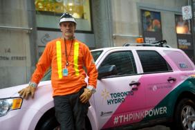 Toronto Hydro's Pink Trucks Kick Off Breast Cancer Awareness Month Image.