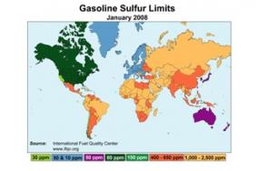 Top 100 Countries Ranked by Clean, Low Sulfur Gasoline Regulations  Image.