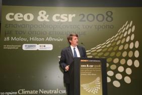 Deputy Chief of Mission Thomas M. Countryman's speech to the CEO & CSR Conference 2008 in Athens, May 28, 2008 Image.