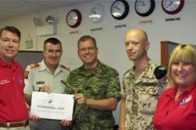 International Liaison Officers Meet at USA Cares And Make a Donation on Behalf of the Fort Knox Historic Community Image.