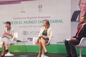 Goldberg Gives Keynote at ILO Women in Business Conference Image.