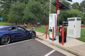 New Solar-Powered EV Charging Station on I-85 in Georgia Delivers 300% More Power Image.