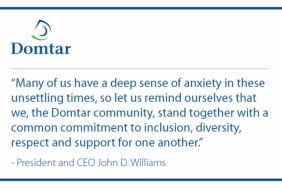 Message From Domtar's President and CEO on Inclusion, Diversity and Respect Image