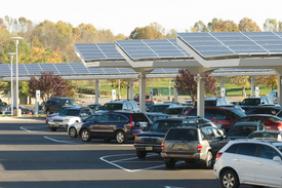 Solar Panels Rising at Dow Jones Facility in New Jersey Image.