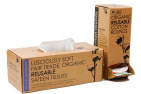 From super soft tissues to luxurious face rounds, a new range of organic, reusable personal care products take aim at throw-away thinking. Image.