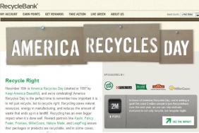 RecycleBank Celebrates America Recycles Day 2010 Image.