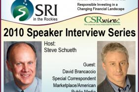SRI in the Rockies Speaker Interview with David Brancaccio  Image.