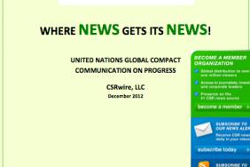 CSRwire Releases Third Annual United Nations Global Compact Communication on Progress Image