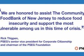 PSEG Foundation Supports the Community FoodBank of NJ’s Efforts to Reduce Food Insecurity During COVID-19 Outbreak Image.