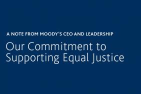 A Note From Moody's CEO and Leadership: Our Commitment to Supporting Equal Justice Image.