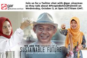 LIVE Twitter Chat on #PeopleBehindPalmOil with Golden Agri-Resources on October 3rd, 2018 Image.