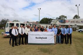 Smithfield Foods Donates $150,000 to Rose Hill, North Carolina Fire Department for New Ladder Truck Image.