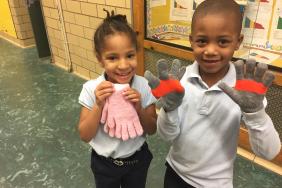 26,000 DPS Elementary School Children Get a Hand in Fighting Winter Cold from Mittens for Detroit and FCA US Image.