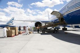 Two Million Surgical Masks Donated by Las Vegas Sands Arrive in New York, Nevada Image.