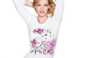 Saks Fifth Avenue's Limited Edition T-Shirt Designed by Donna Karan Worn by Ambassador Uma Thurman is Available in Stores Now Image.