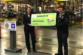 Consumers Energy Delivers $2.6 Million Check  to General Motors for Energy Efficiency Measures Image.