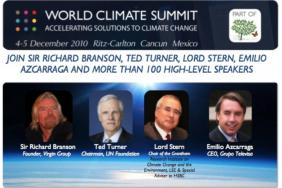 Sir Richard Branson, Ted Turner, Lord Stern & more than 100 leaders launch the World Climate Summit Image.