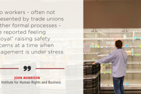 UK Supermarket Bosses Pressed on Employee Health & Safety by Human Rights Think Tank Image.
