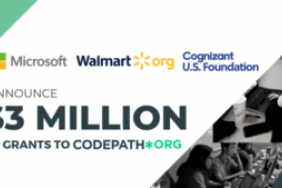 Cognizant U.S. Foundation, Walmart.org and Microsoft Philanthropies Partner to Increase Inclusion in the Technology Sector through Computer Science Education Image.