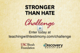 USC Shoah Foundation and Discovery Education Award $10,000 in Scholarships and Prizes to 2019 ‘Stronger Than Hate Challenge’ Winners Image.