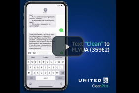 Passengers Can Now Text Cleaning and Safety Questions Directly to United Airlines Image.