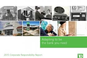 TD Bank Group Releases 2015 Corporate Responsibility Report Image