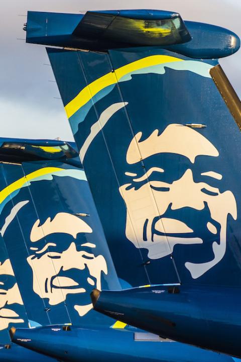 Alaska Airlines airplane tail