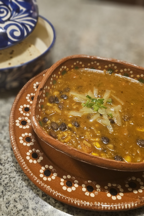 Black bean soup I made with the help of ChatGPT
