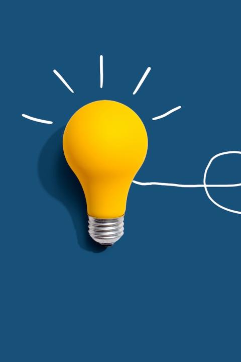 Lightbulb graphic to symbolize ideas — Solutions Journalism helps people solve problems.