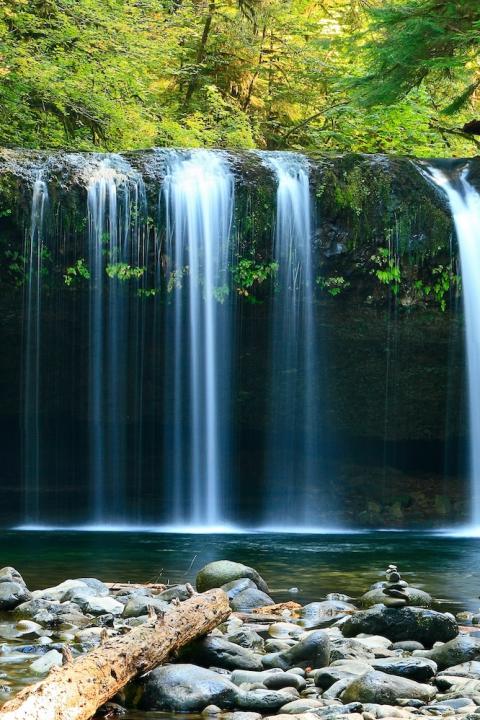 Nature scene - waterfall in the forest - quantifying the value of nature