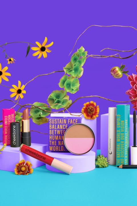 A few of Cheekbone Beauty's cruelty-free, low-environmental-impact products.