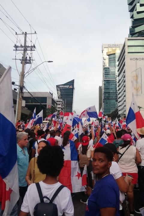 protests in panama over a copper mining project
